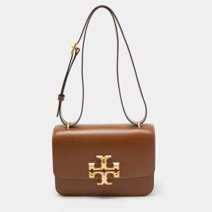 Tory Burch Brown Leather Eleanor Shoulder Bag