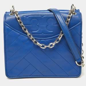 Tory Burch Blue Leather Alexa Shoulder Bag
