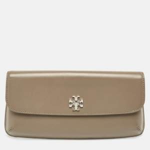 Tory Burch Beige Leather Diana Flap Clutch