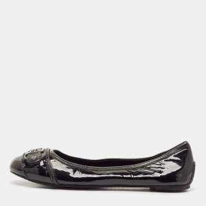 Tory Burch Black Patent Leather Cline Ballet Flats Size 36