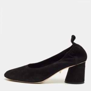 مملوكة مسبقًا Tory Burch Size 40 Black Suede Block Heel Pumps