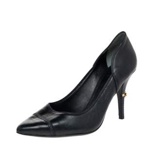 Tory Burch Black Leather Pointed Toe Pumps  Size 39