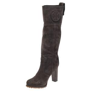 Tory Burch Brown Suede Knee Length Boots Size 37.5
