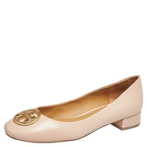 Tory Burch Beige Leather Ballet Flats Size 36.5