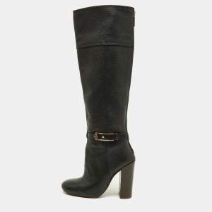 Tory Burch Black Leather Knee Length Boots Size 35.5
