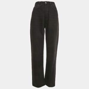 Pre Owned Toteme Black Denim Twisted Seam Denim Full Length Jeans M/Waist 28"