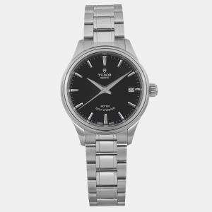 Tudor Black Stainless Steel  Style 12300-0002 Automatic Women's Wristwatch 34mm