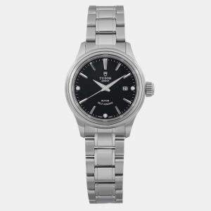 Tudor Black Diamond Stainless Steel Style 12100-0004 Automatic Women's Wristwatch 28 mm
