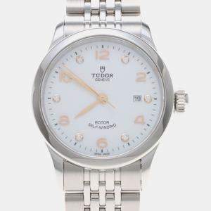 Pre Owned Tudor 1926 91350 Automatic Diamond Stainless Steel Womens Wristwatch 29 mm