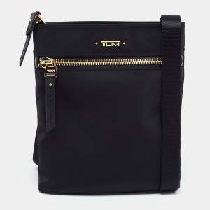 TUMI Black Nylon Messenger Bag