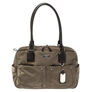 Tumi Khaki Green Nylon Voyageur Geneva Carry All Bag