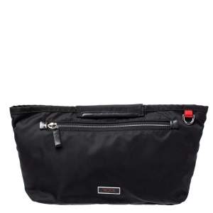 Tumi Black Nylon Zip Pocket Travel Clutch