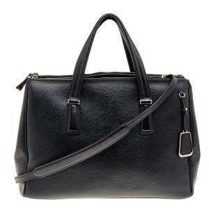 Tumi Black Leather Large And Double Zip Carry All Tote