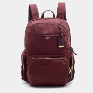 TUMI Burgundy Nylon Voyageur Carson Backpack