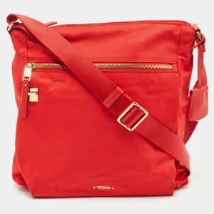 Tumi Red Nylon Voyageur Canton Crossbody Bag