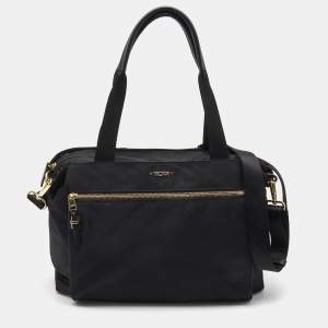 TUMI Black Nylon Voyageur Messenger Bag