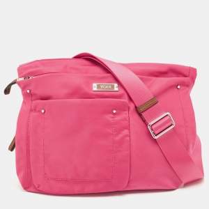 TUMI Magenta Nylon Voyageur Sumatra Crossbody Bag