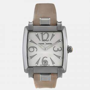 Pre Owned Ulysse Nardin Caprice 133-91 Automatic Mother of Pearl Dial Stainless Steel Diamond Women's Wristwatch 33mm