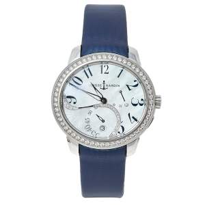 Ulysse Nardin Mother of Pearl Stainless Steel Diamonds Jade 3103-125/591.3 Women's Wristwatch 39 mm