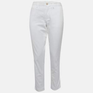 Polo Ralph Lauren White Cotton Gabardine Trousers S