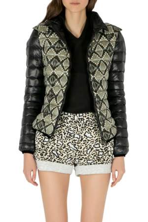Pre Owned Etro Black Aztec Print Detachable Hood Detail Puffer Jacket M