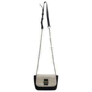 See by Chloe Navy/Cream Laser Cut Leather Crossbody Bag
