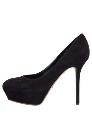 Pre Owned Sergio Rossi Black Suede Platform Pumps Size 37