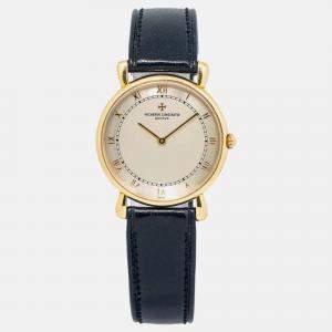Vacheron Constantin Geneve 33084 Manual Winding Cream 18K Yellow Gold Women's Wristwatch 31 mm