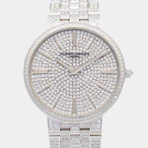 مملوكة مسبقًا Vacheron Constantin Patrimony 81575 Manual Winding Silver 18k White Gold Women's Wristwatch 38 mm