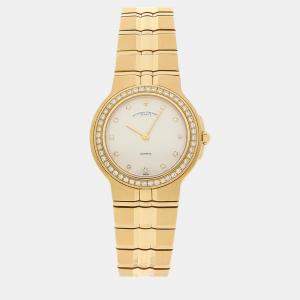 Vacheron Constantin White 18k Yellow Gold Phidias 16520/967J-8193 Quartz Women's Wristwatch 28 mm