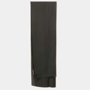 Valentino Black Logo Silk Crepe Stole 