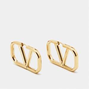 Valentino VLogo Gold Tone Earrings