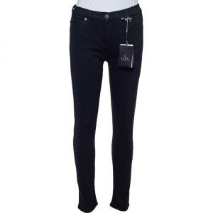 Valentino Black Denim VLTN Star Print Detail Slim Fit Jeans S