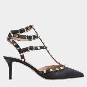 Pre Owned Valentino Rockstud decollete EU 36 Black Calf Leather Pumps