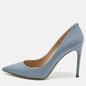 Pre Owned Valentino Blue Leather Rockstud Pumps Size 40