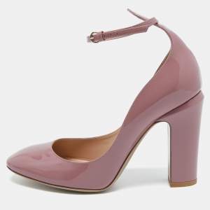 Pre Owned Valentino Pink Patent Leather Tango Pumps Size 40