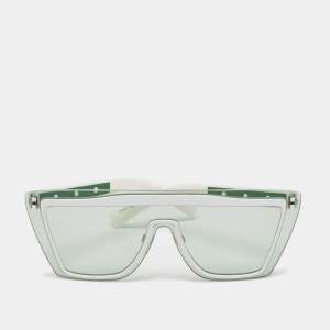 Valentino Green/White VA 2026 Rockstud Shield Sunglasses