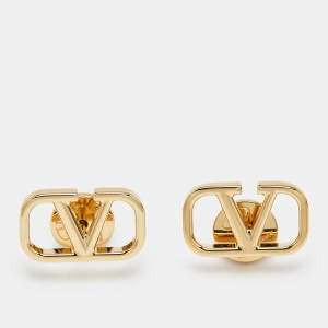 Valentino Vlogo Gold Tone Earrings