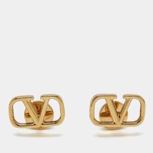 Valentino Vlogo Gold Tone Earrings