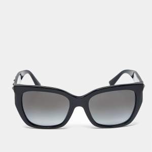 Pre Owned Valentino Black Gradient VA 4048 Rockstud Butterfly Sunglasses