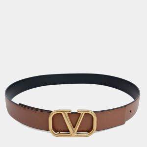 Pre Owned Valentino V-logo reversible belt