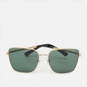 Pre Owned Valentino Black/Gold Tone VA 2054 Butterfly Sunglasses