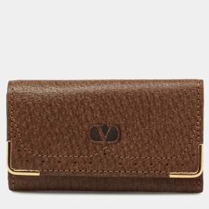 Valentino Brown Leather Key Holder
