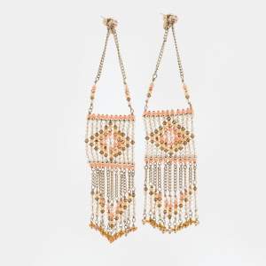 Valentino Native Couture Beaded Drop Earrings