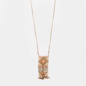 Valentino Native Couture Beaded Pendant Necklace
