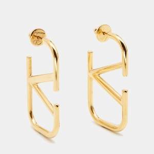Valentino VLogo Signature Gold Tone Metal Earrings
