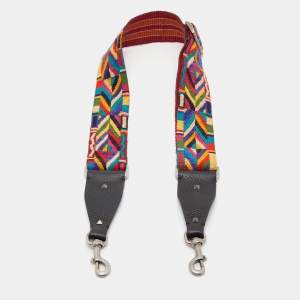 Valentino Multicolor Native Couture 1975 Embroidery Guitar Rockstud Bag Strap