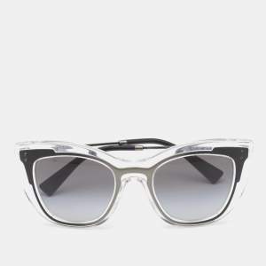 Valentino Transparent & Metal/Grey Gradient VA 4031 Cat-Eye Sunglasses