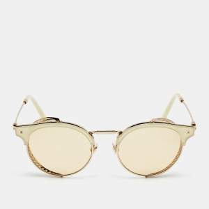 Valentino Gold/Beige VA 2008Z Movable Frame Round Sunglasses
