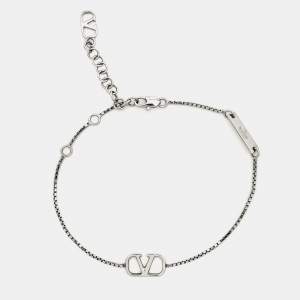 Valentino VLogo Silver Tone Bracelet